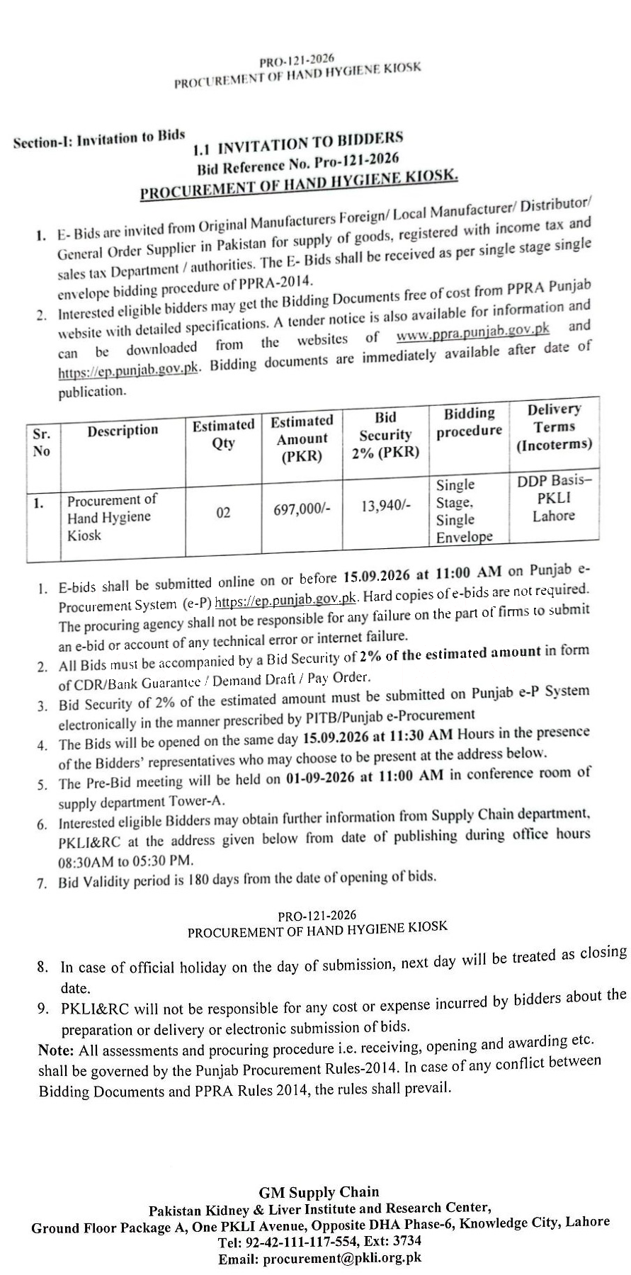 Tender Document
