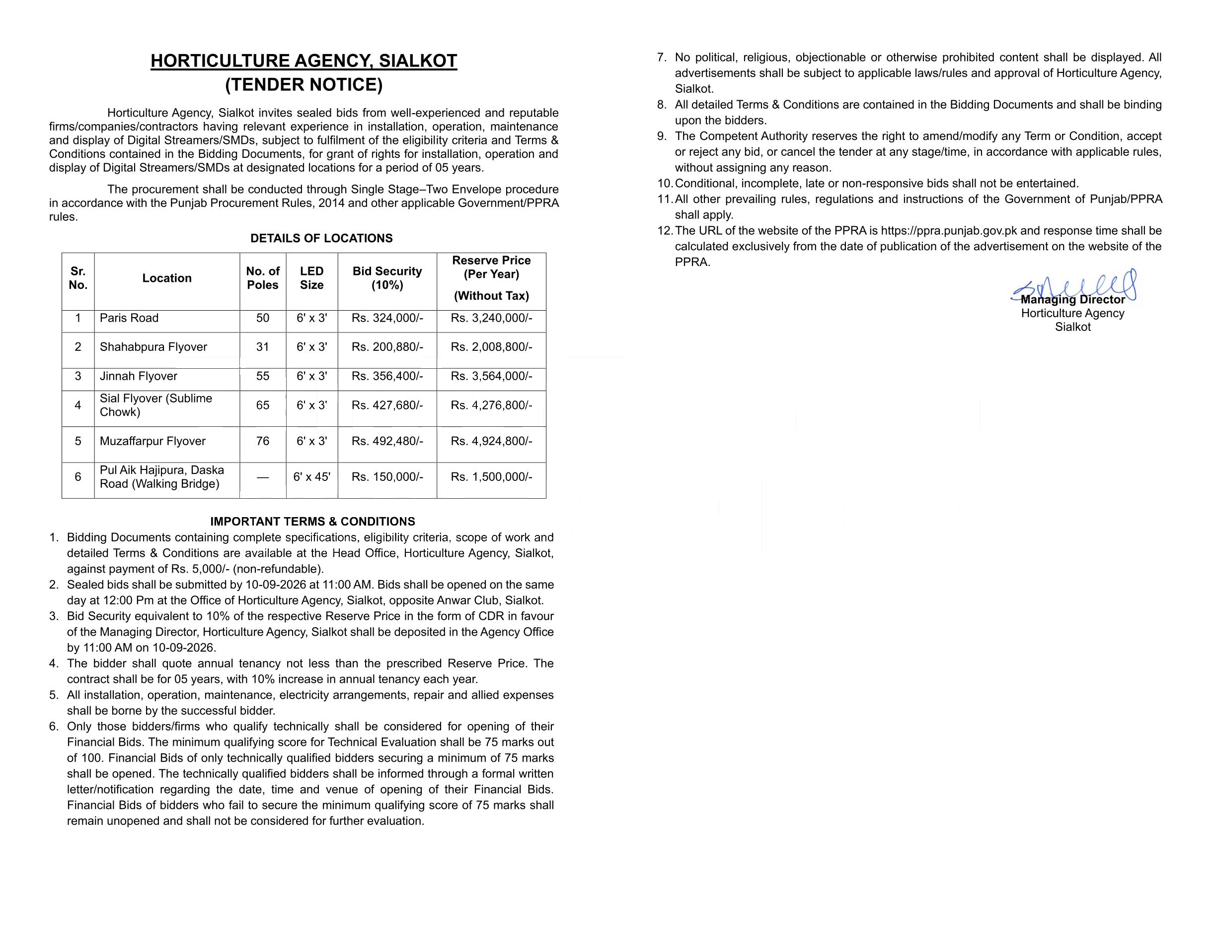 Tender Document