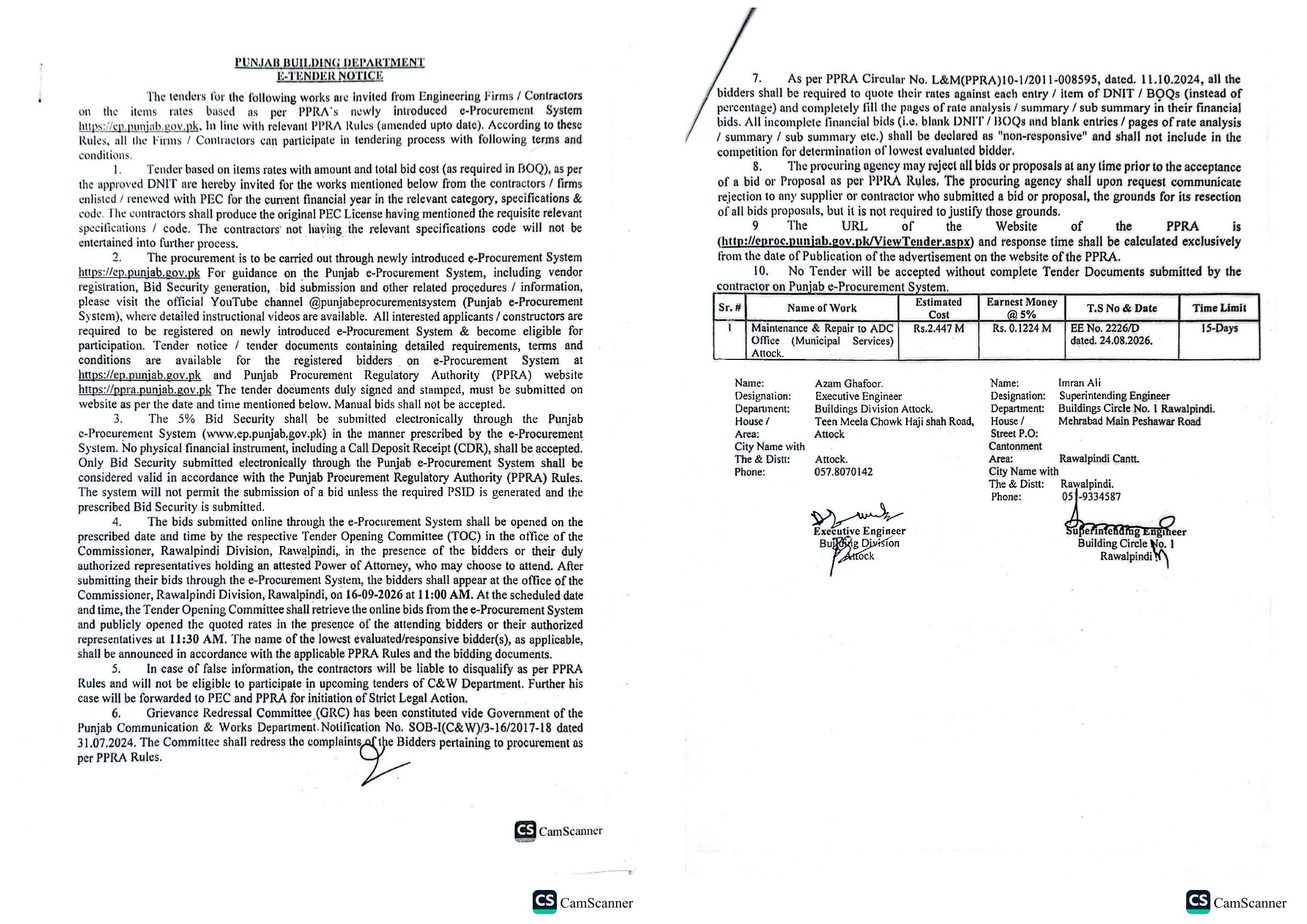 Tender Document
