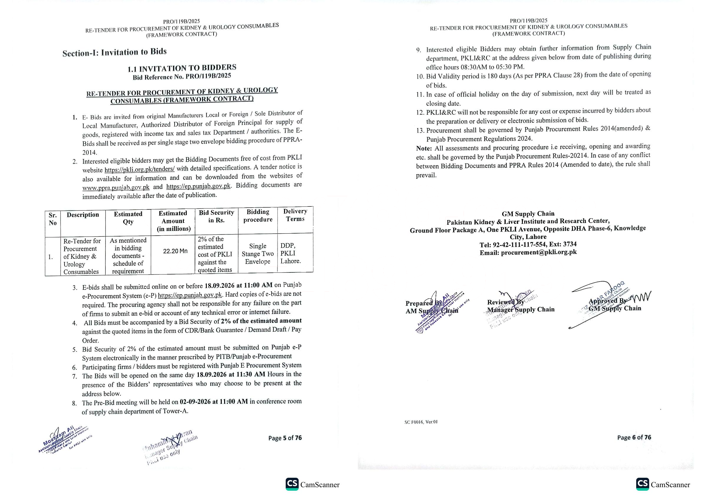 Tender Document