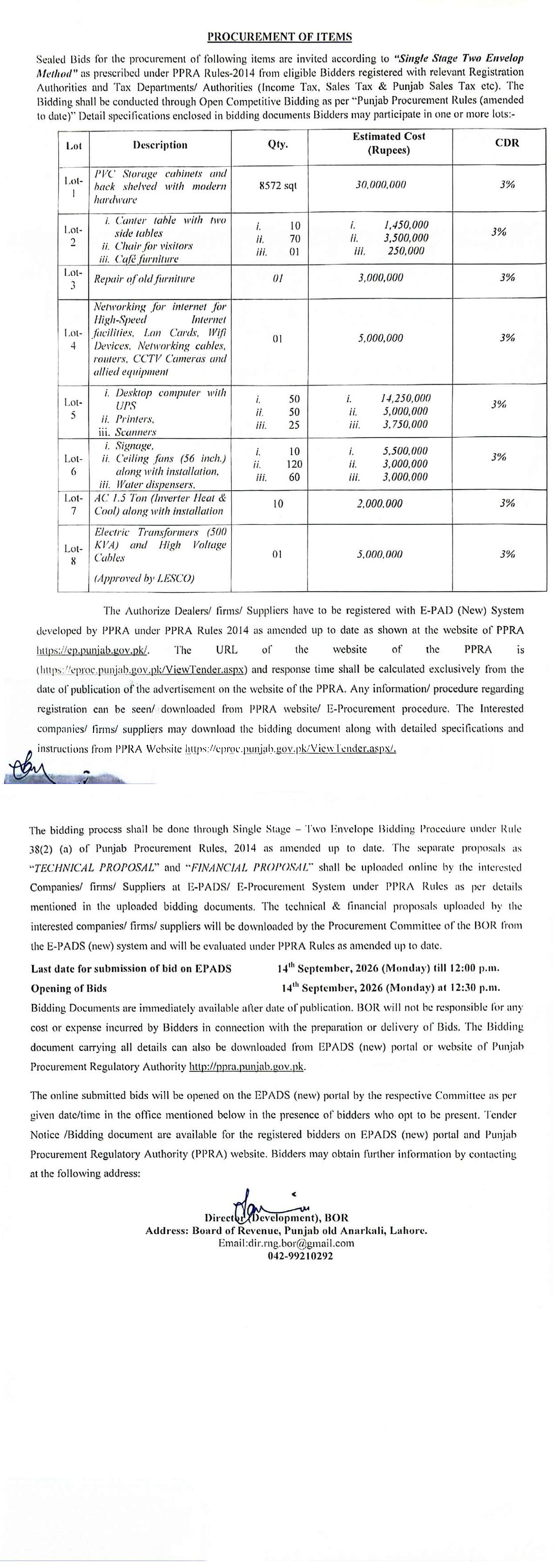 Tender Document