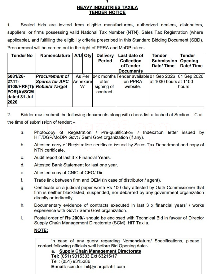 Tender Document