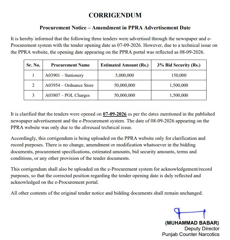 Tender Document