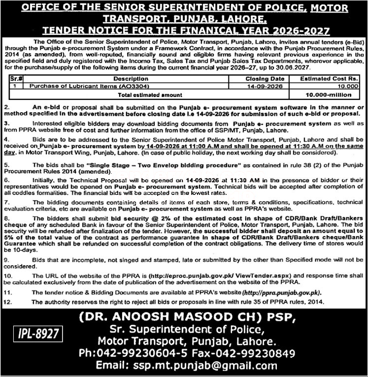 Tender Document