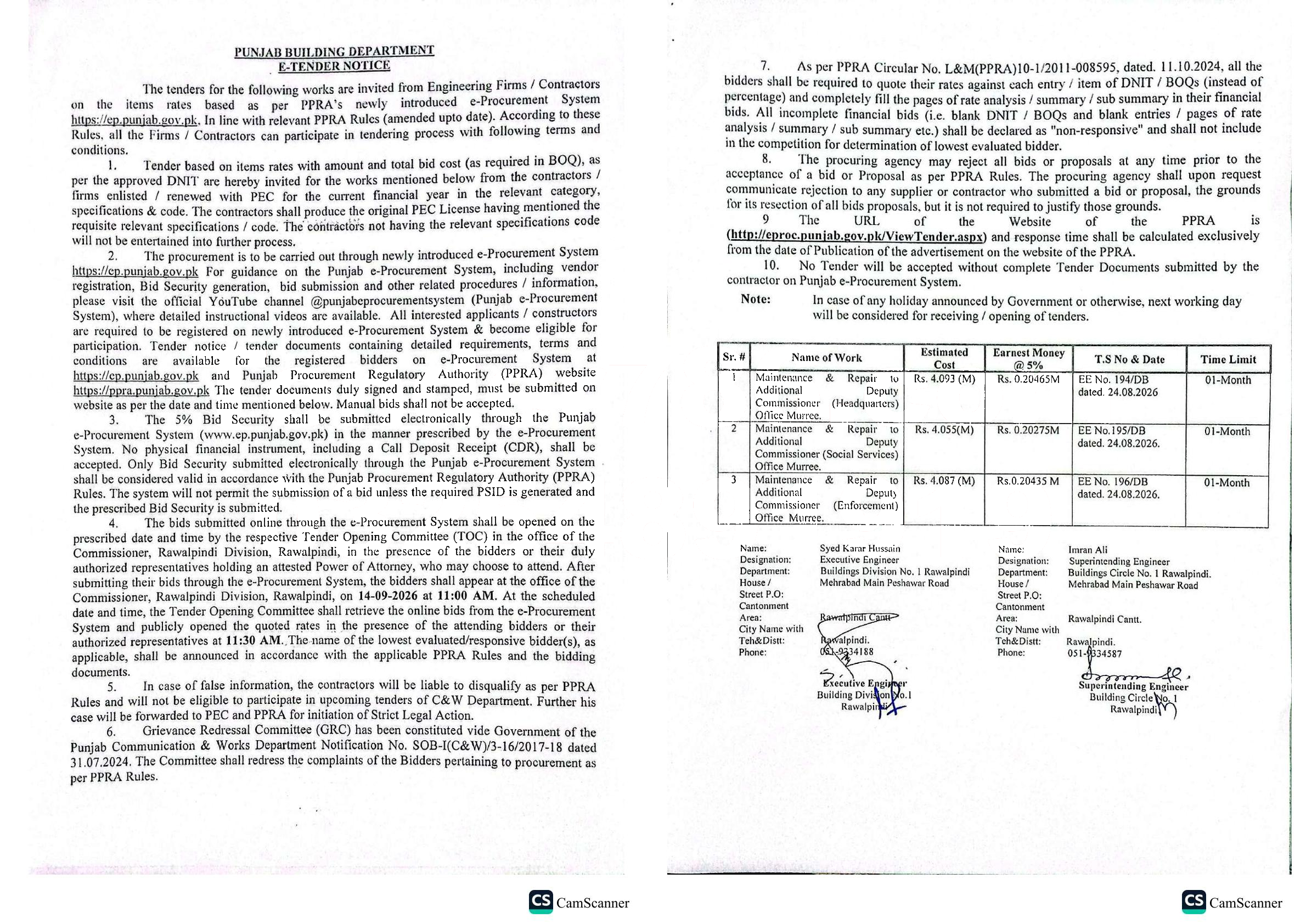Tender Document