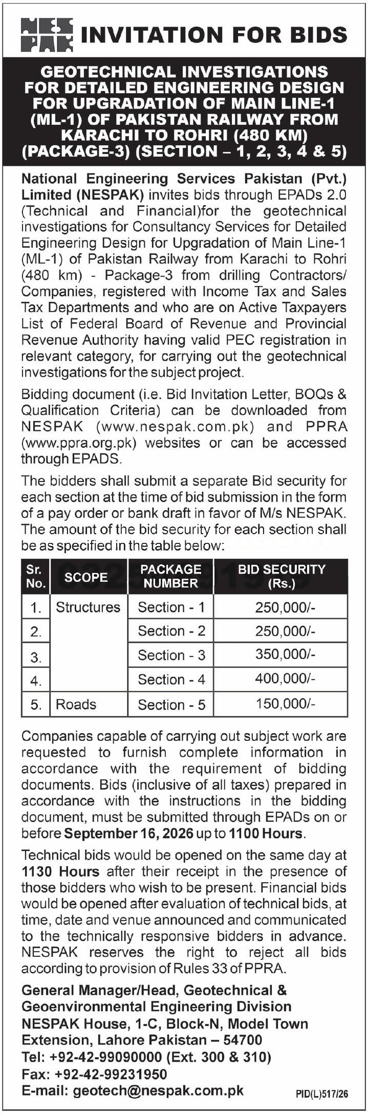 Tender Document