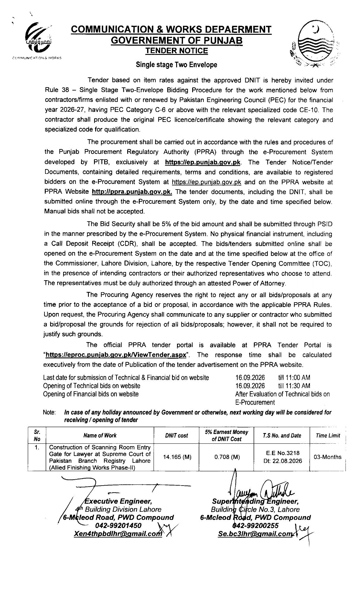 Tender Document