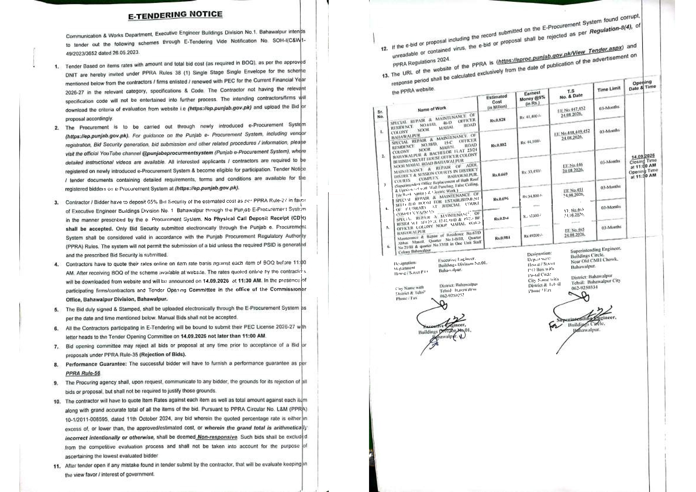 Tender Document