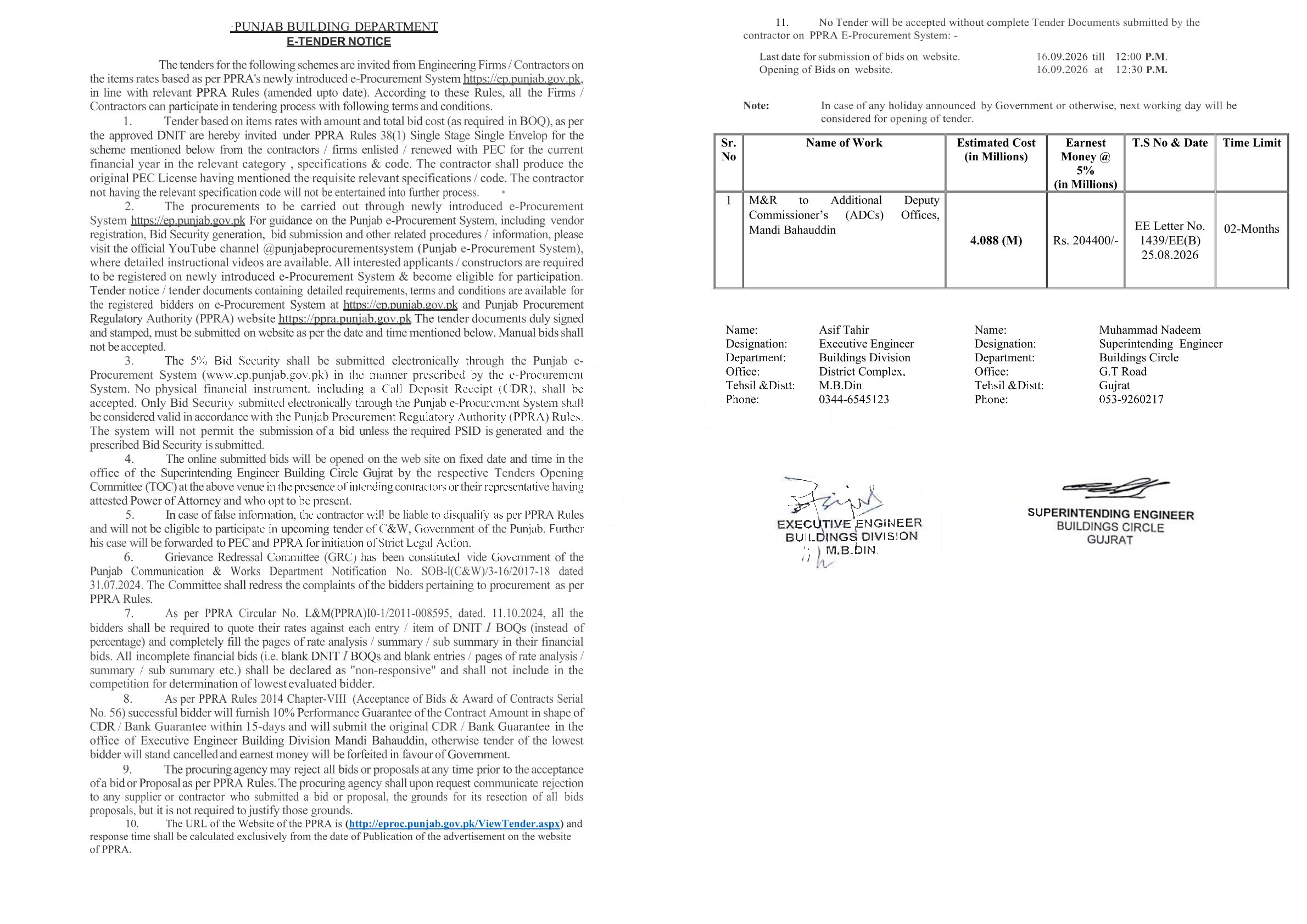 Tender Document