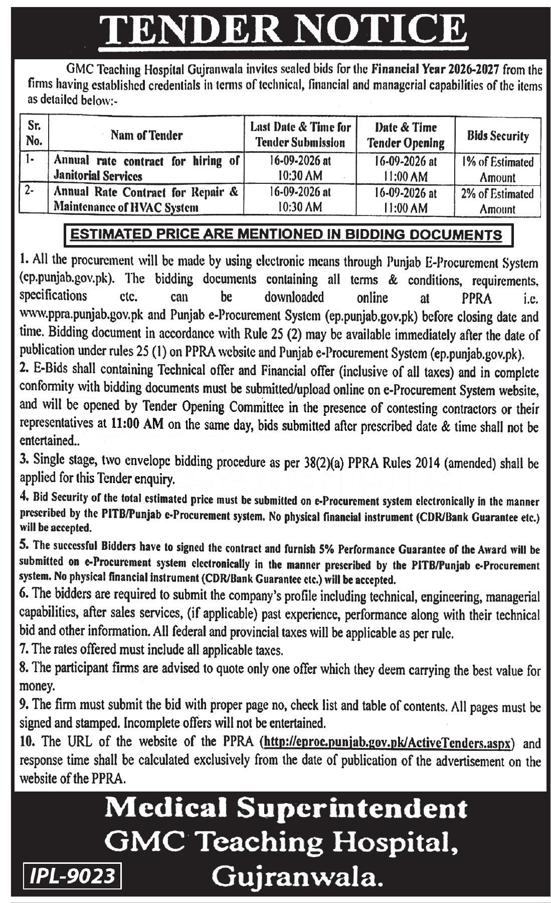 Tender Document