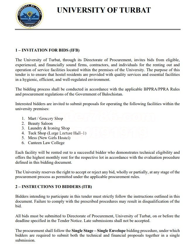 Tender Document