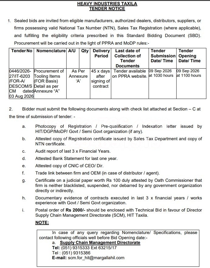 Tender Document