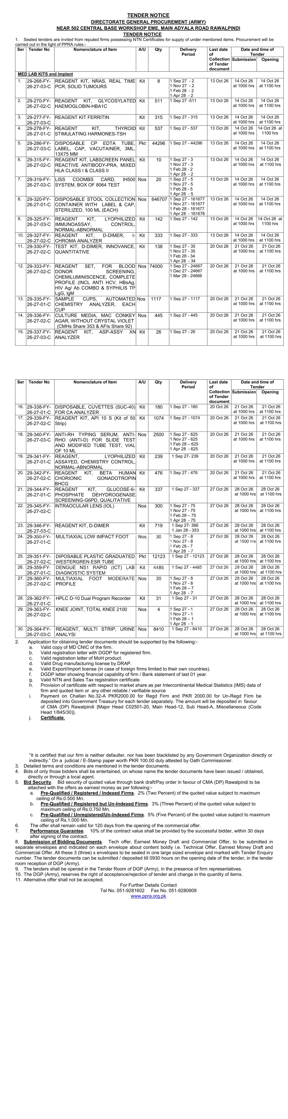 Tender Document
