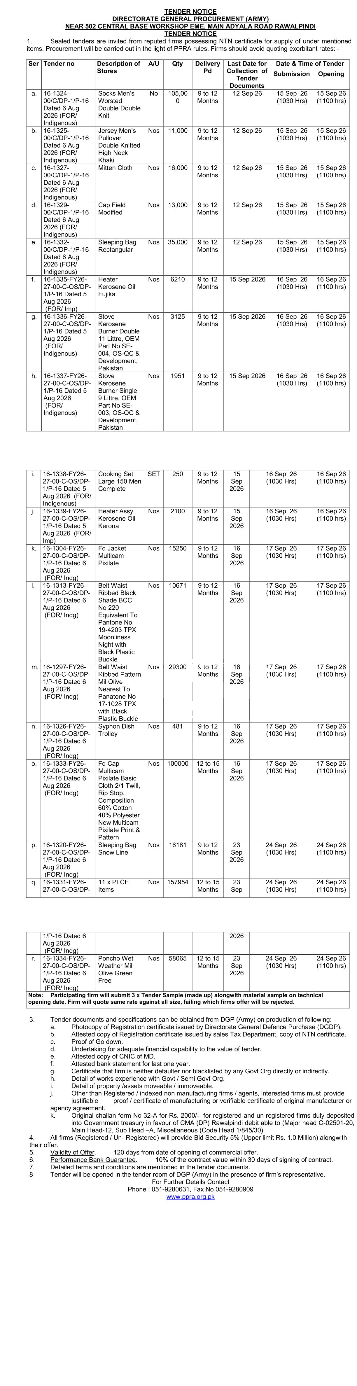 Tender Document