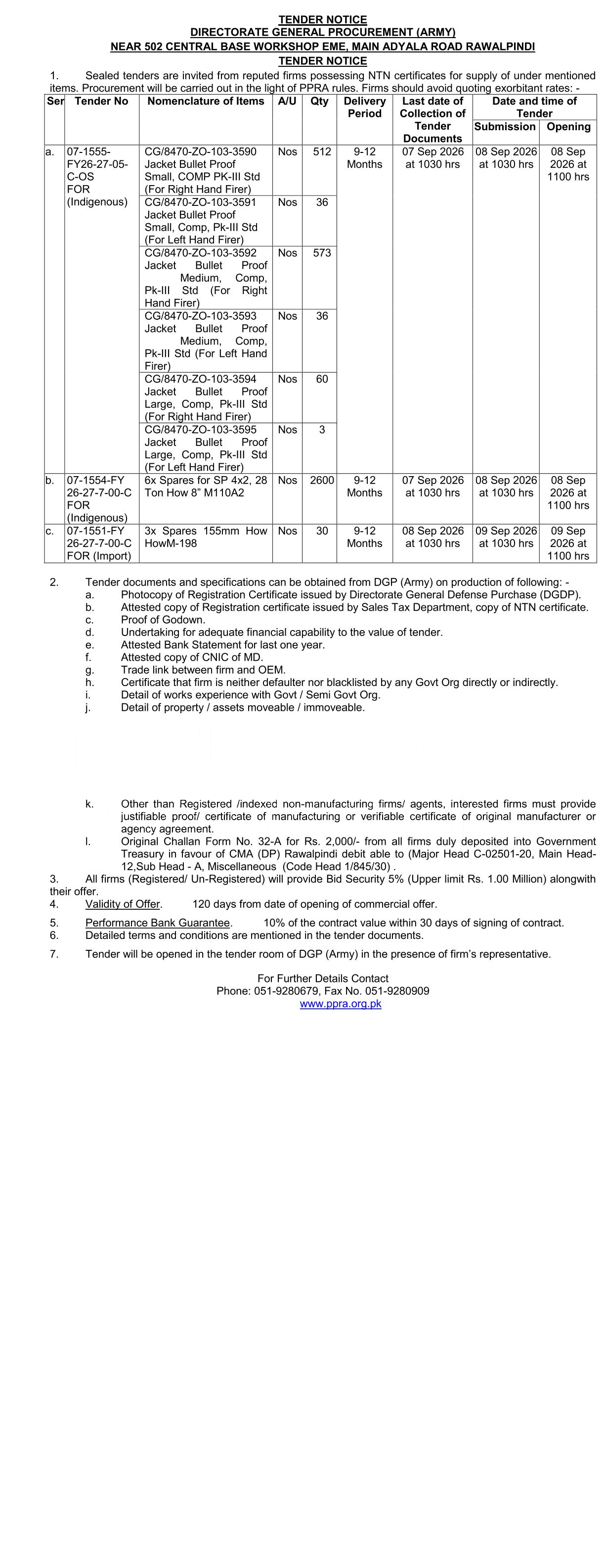 Tender Document