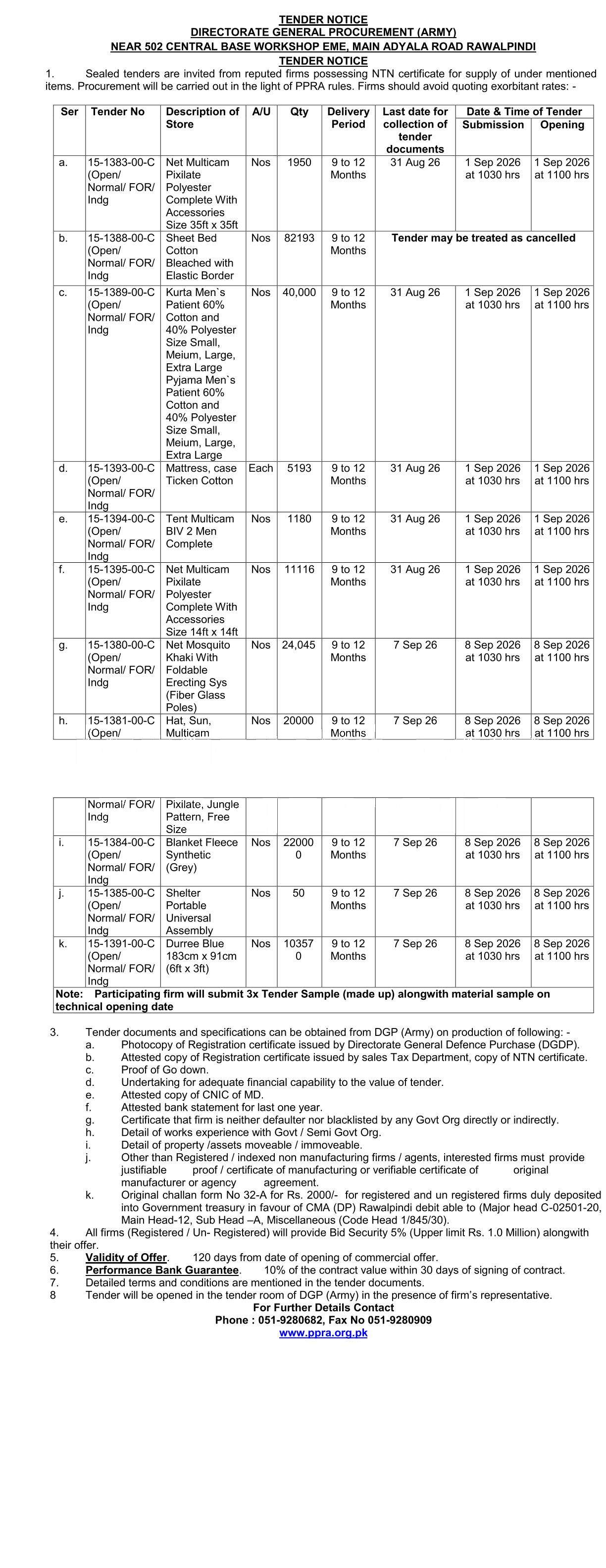 Tender Document