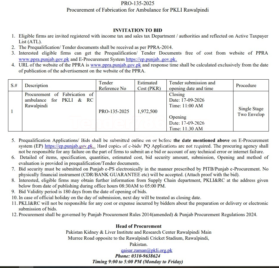 Tender Document