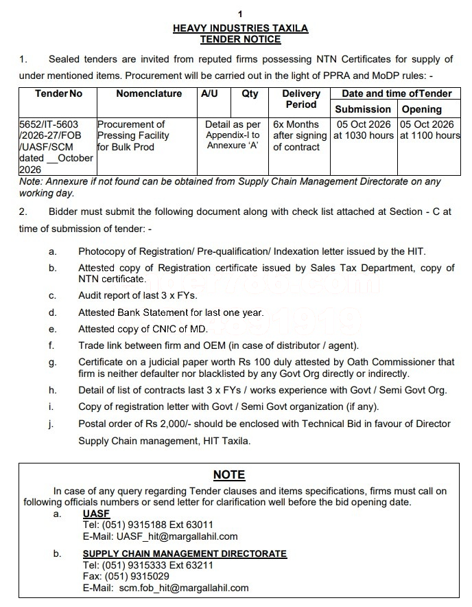 Tender Document