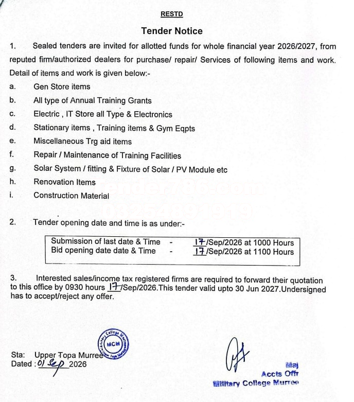 Tender Document