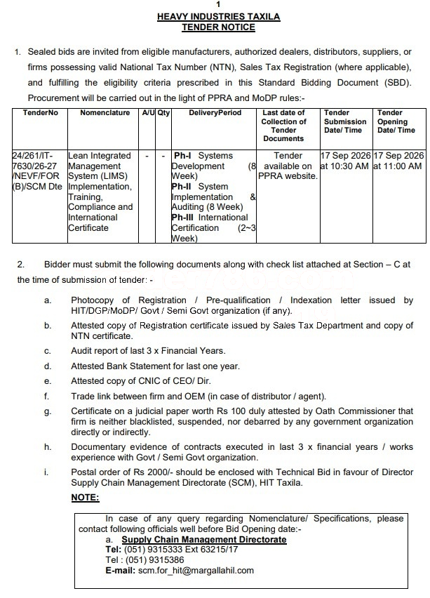 Tender Document