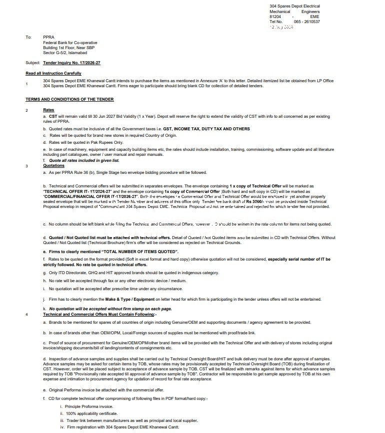 Tender Document