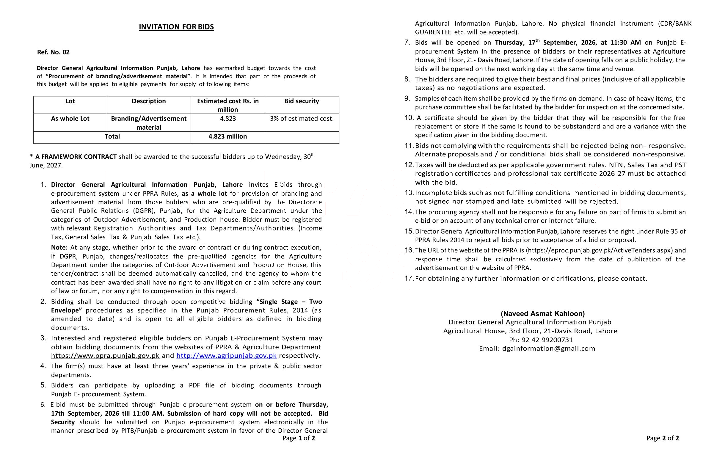 Tender Document