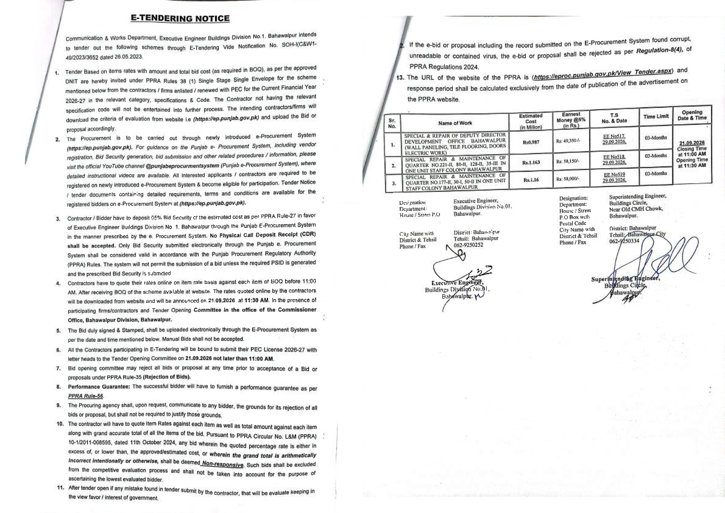 Tender Document