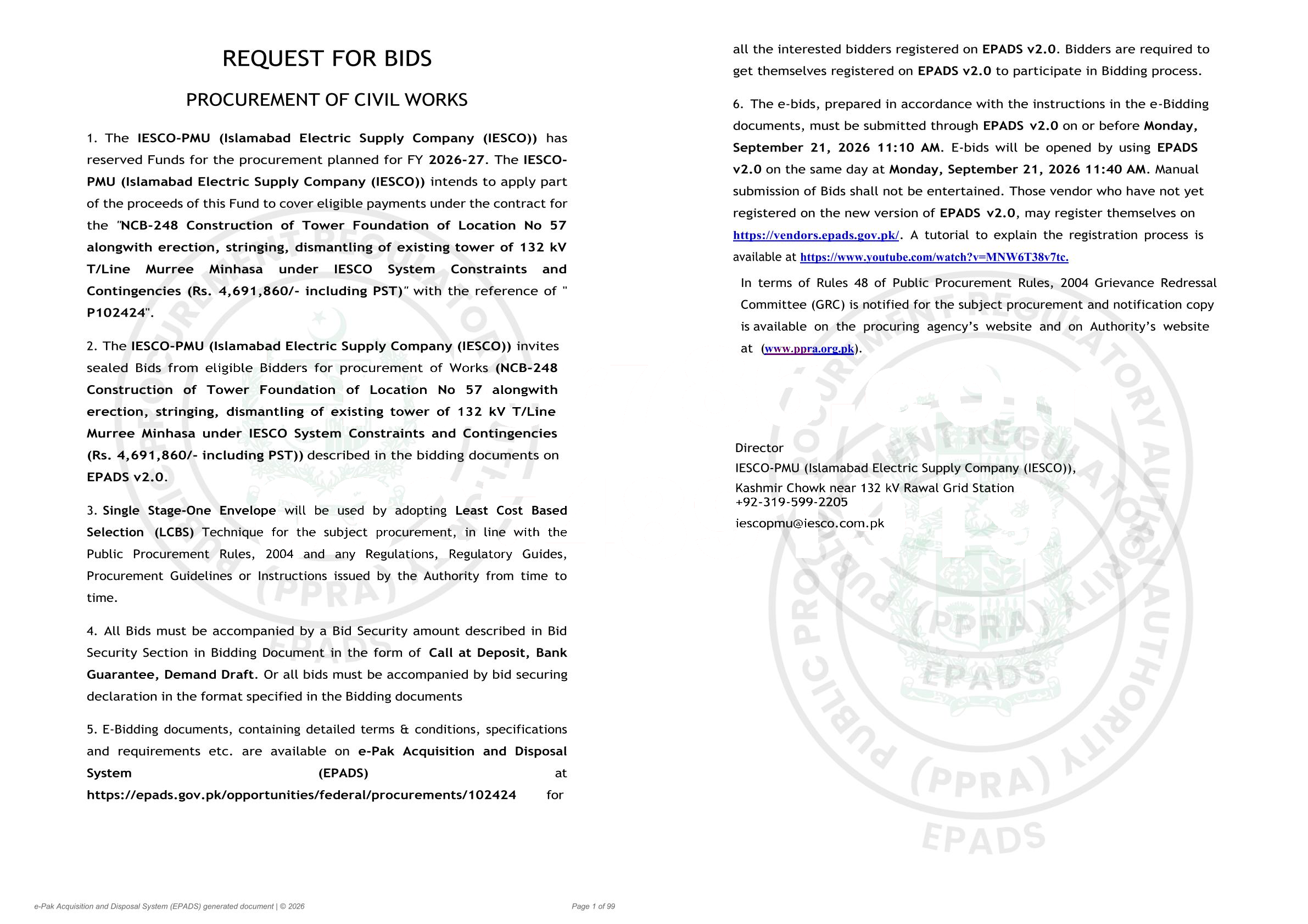 Tender Document