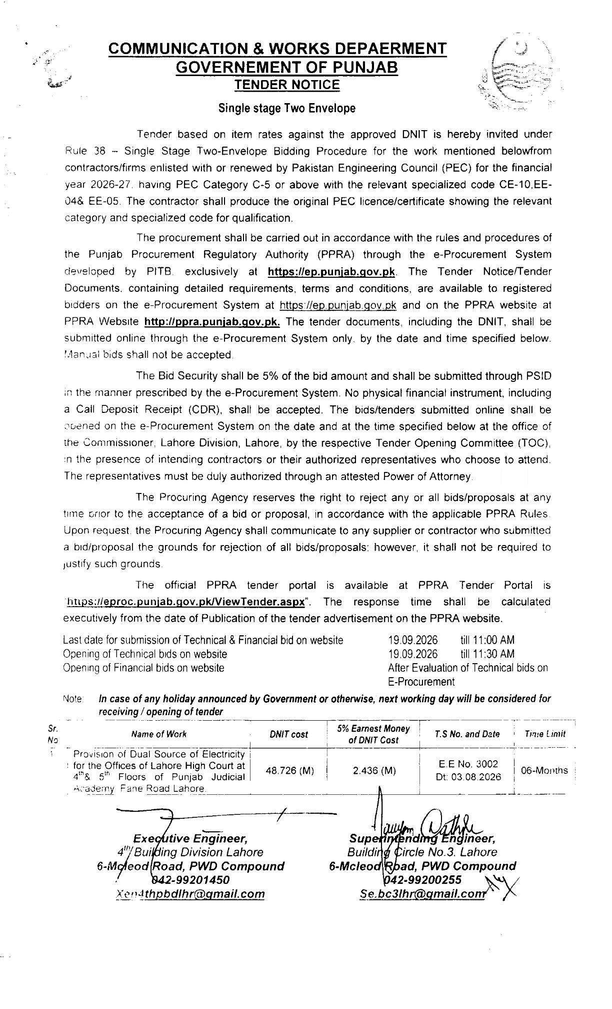 Tender Document