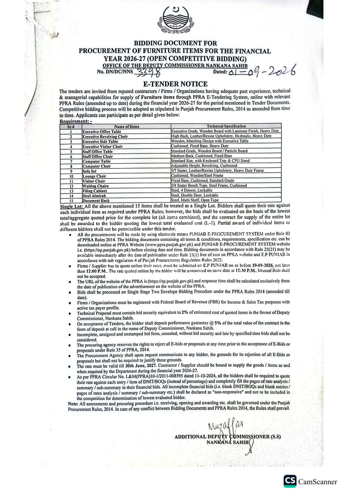 Tender Document