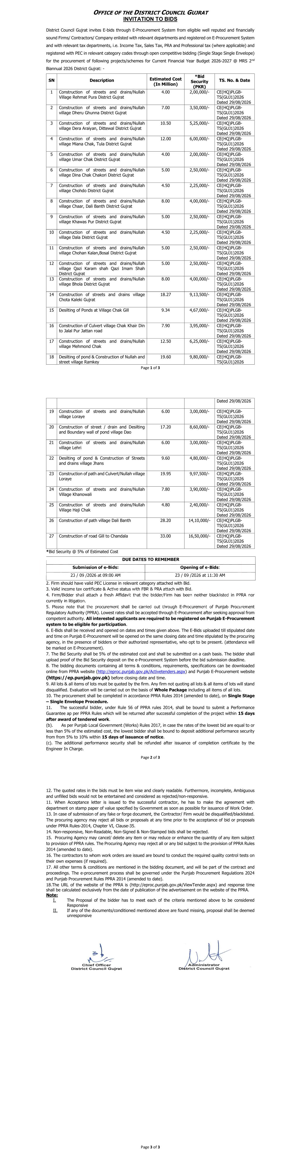 Tender Document