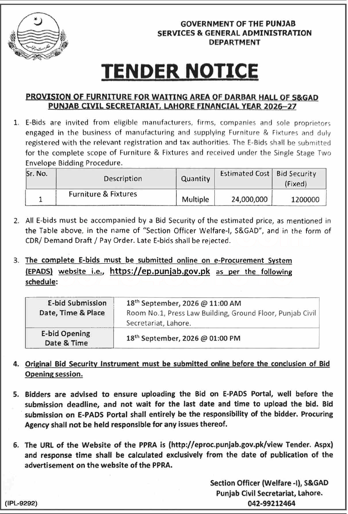 Tender Document