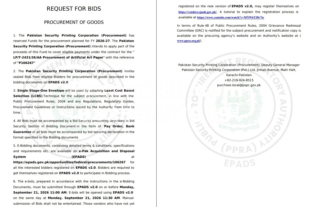 Tender Document