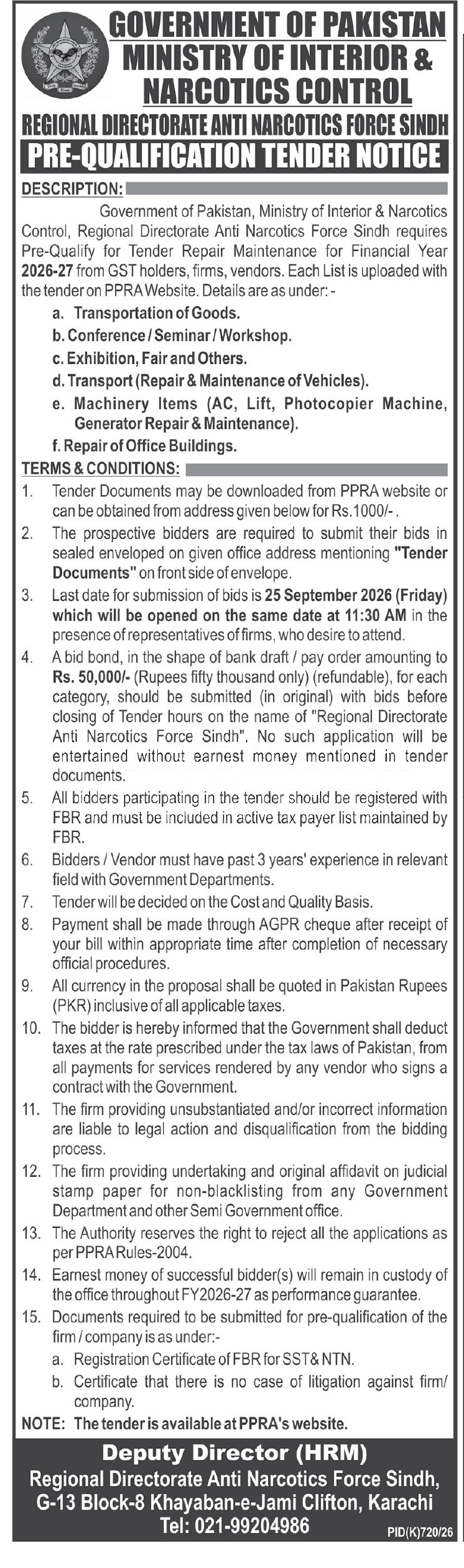 Tender Document