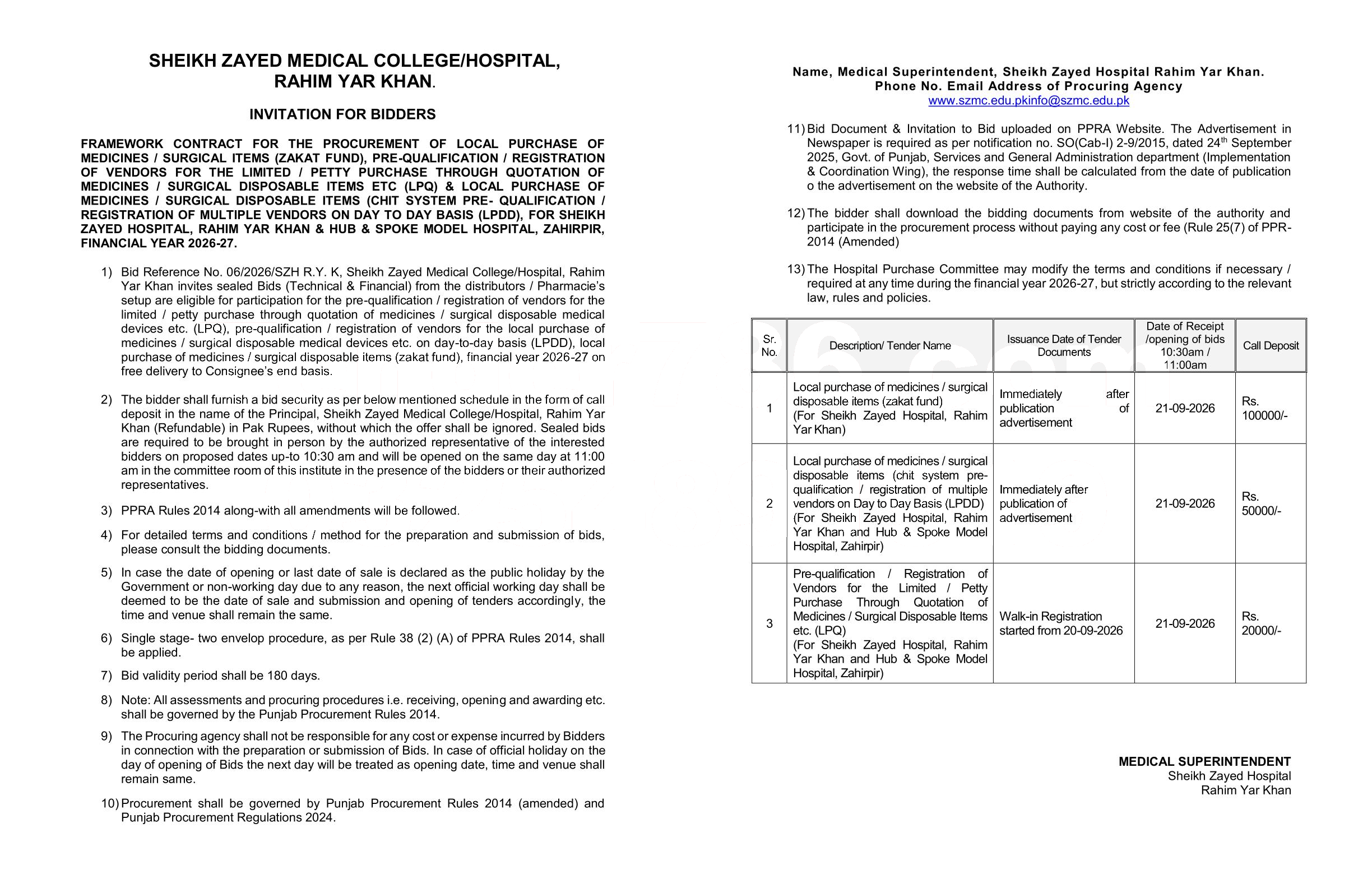 Tender Document