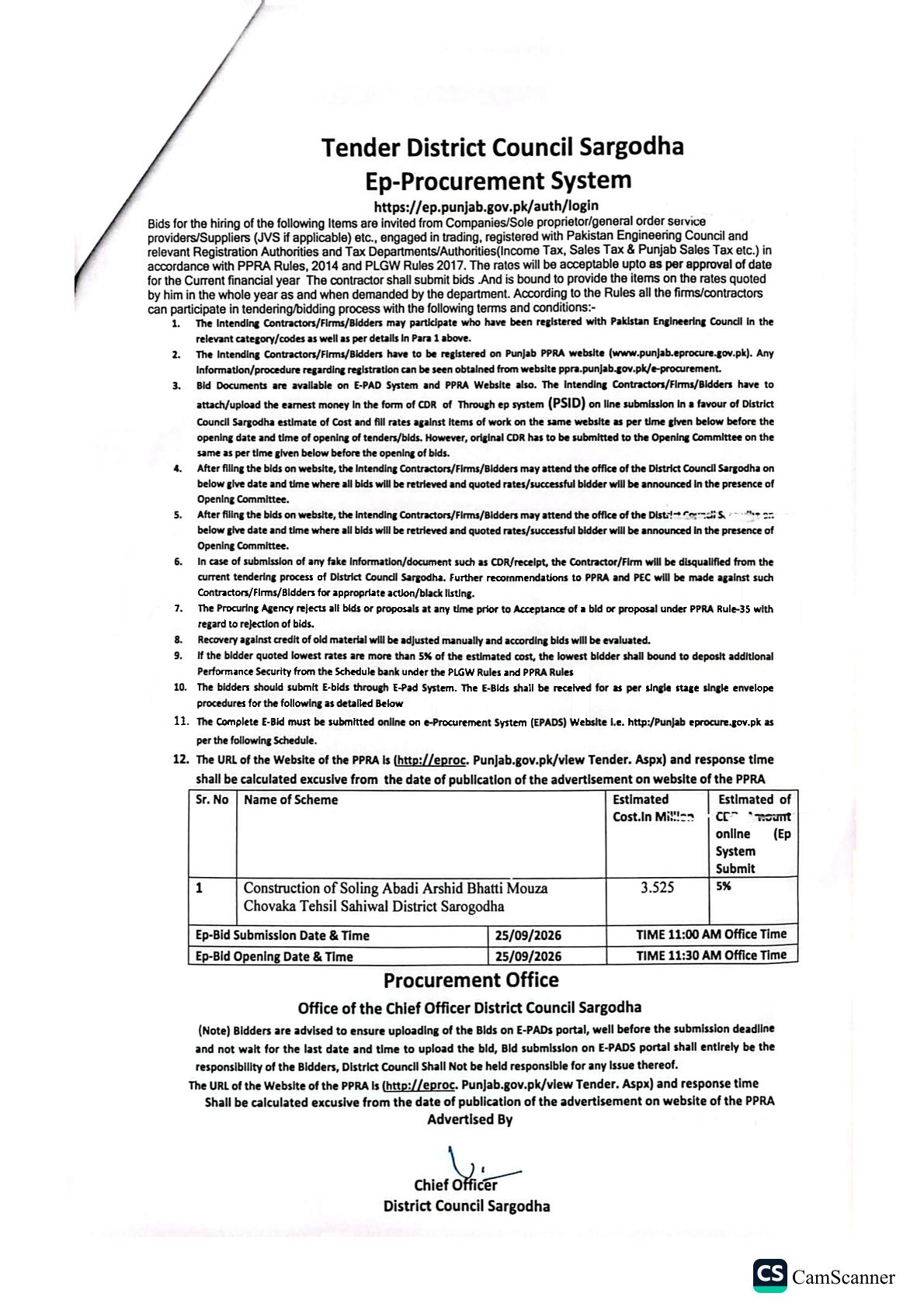 Tender Document