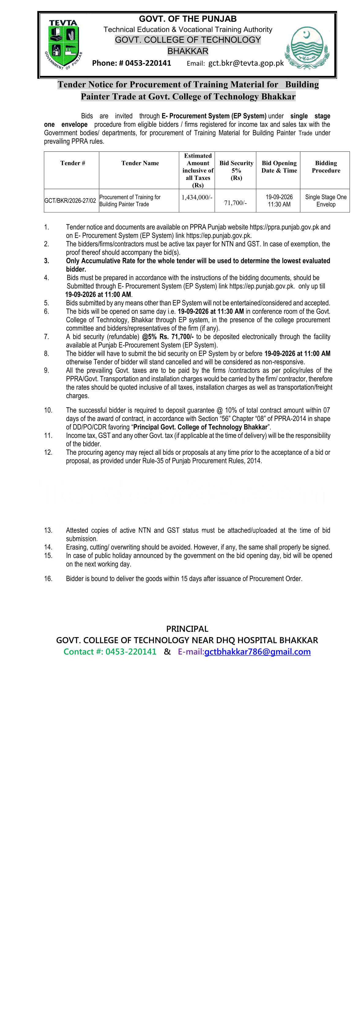 Tender Document