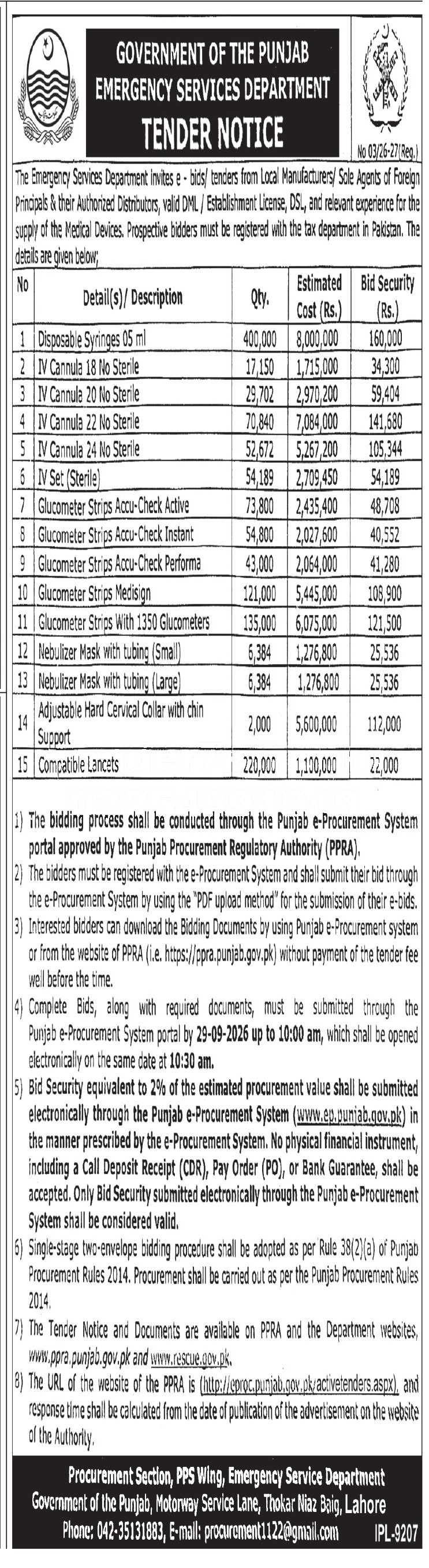 Tender Document