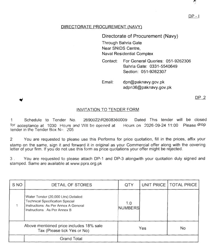 Tender Document