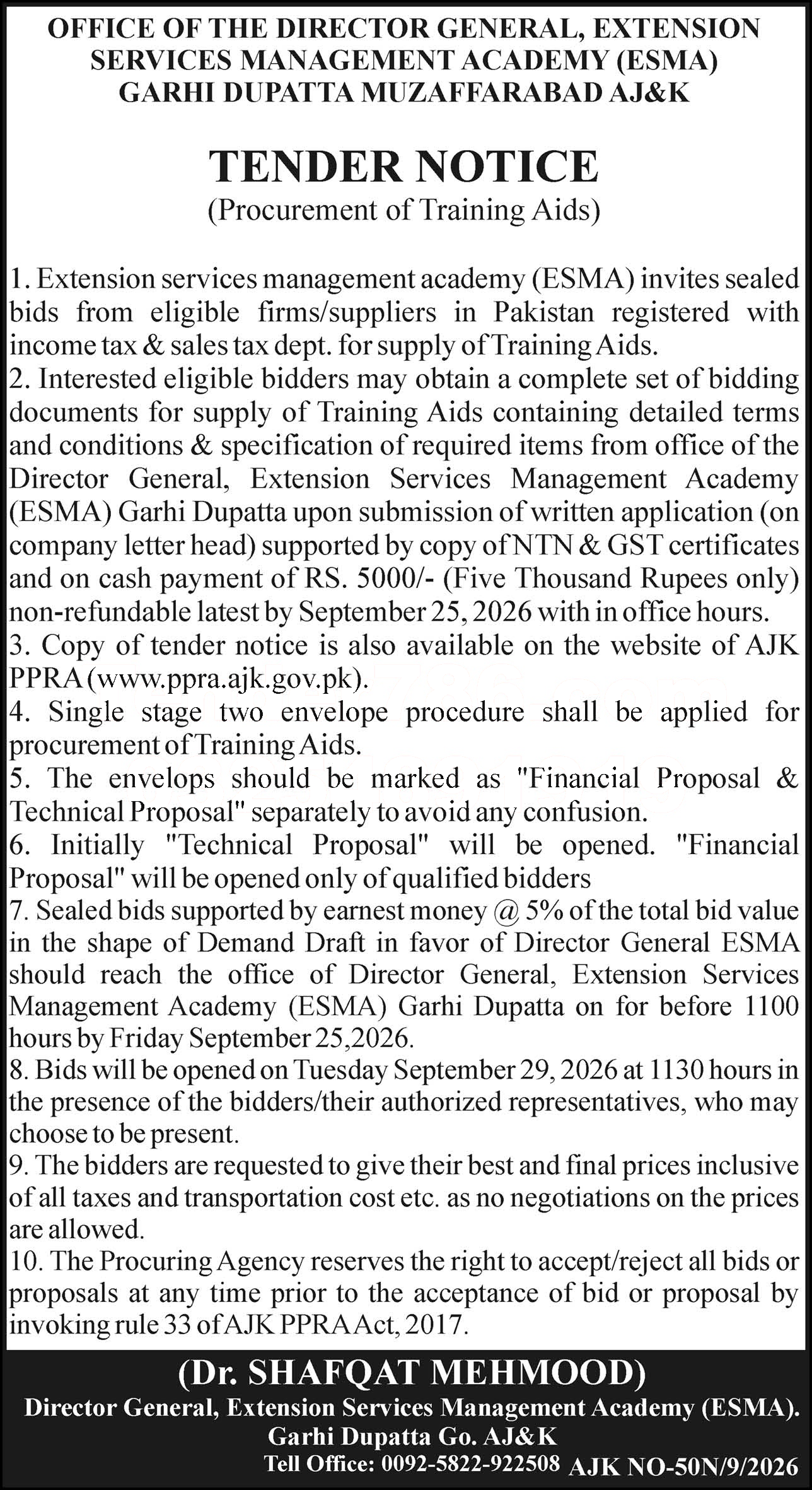 Tender Document