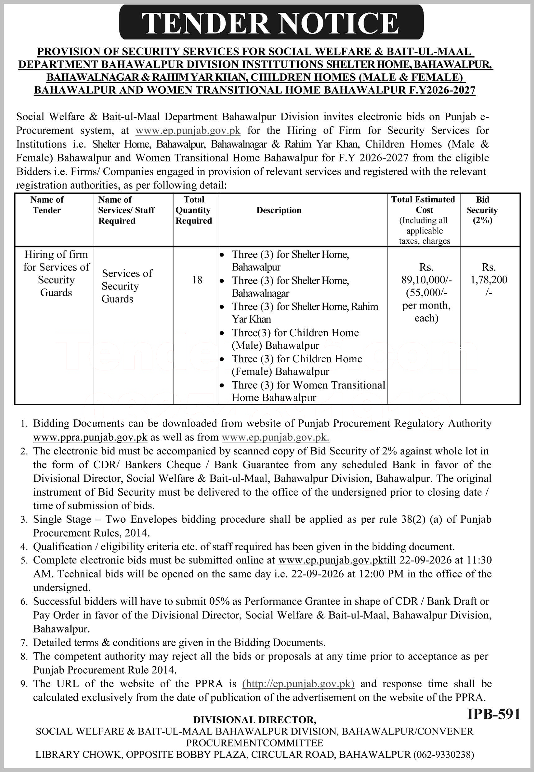 Tender Document