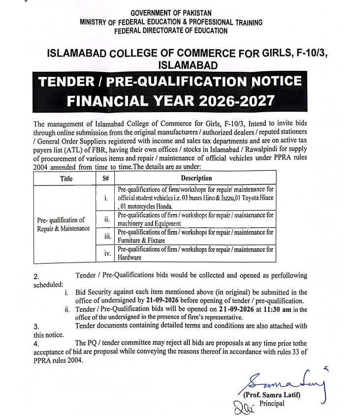 Tender Document