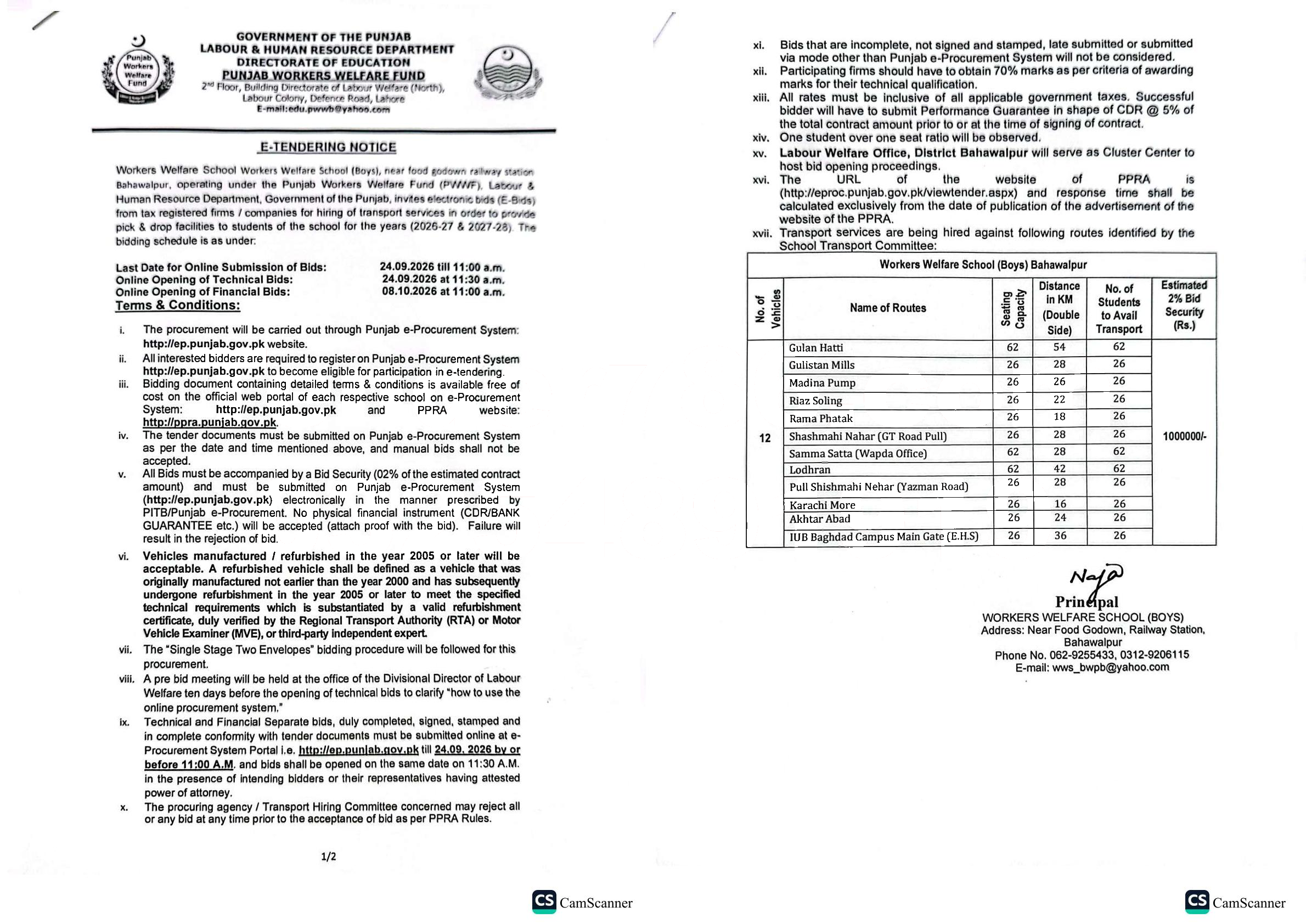 Tender Document