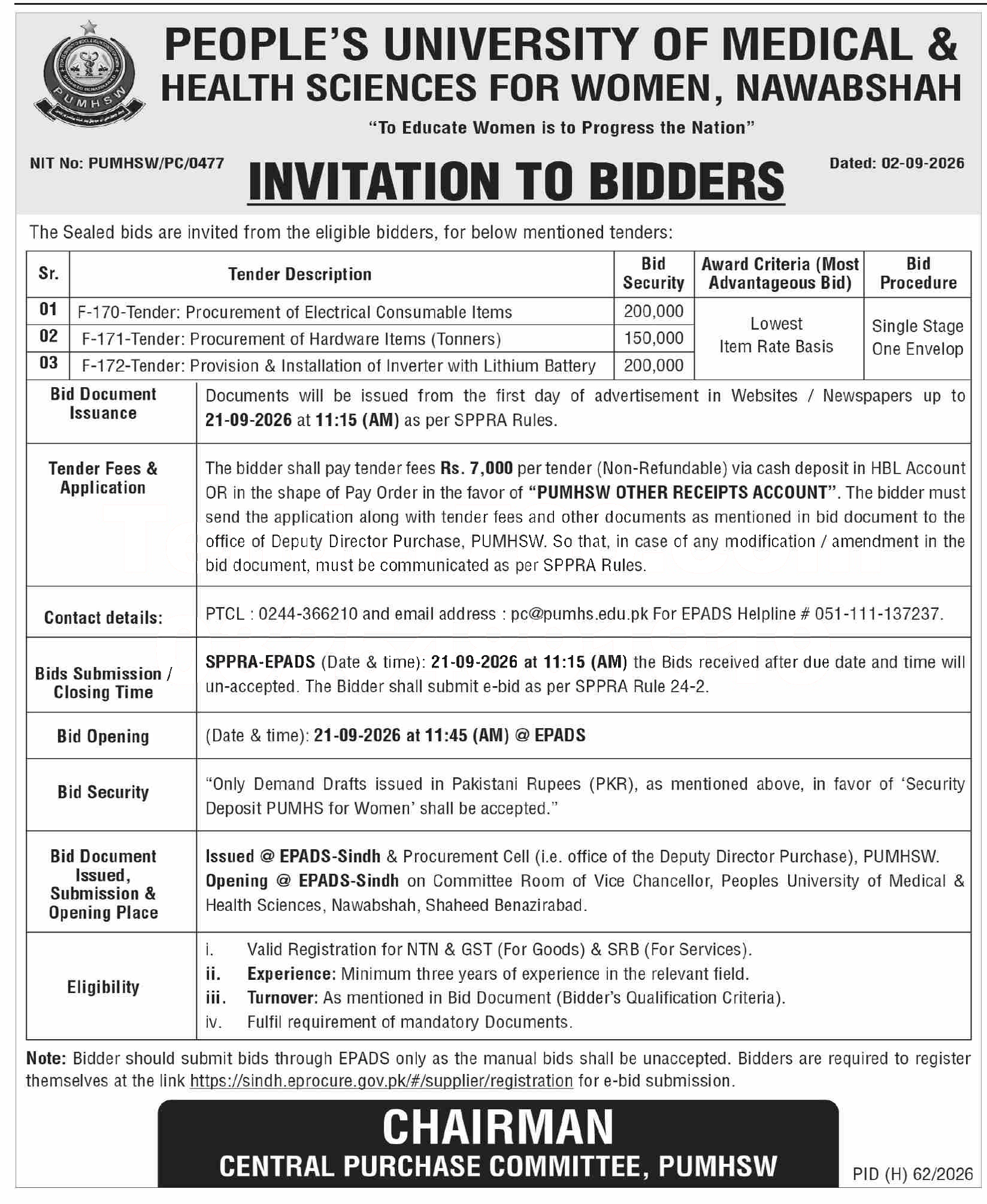 Tender Document