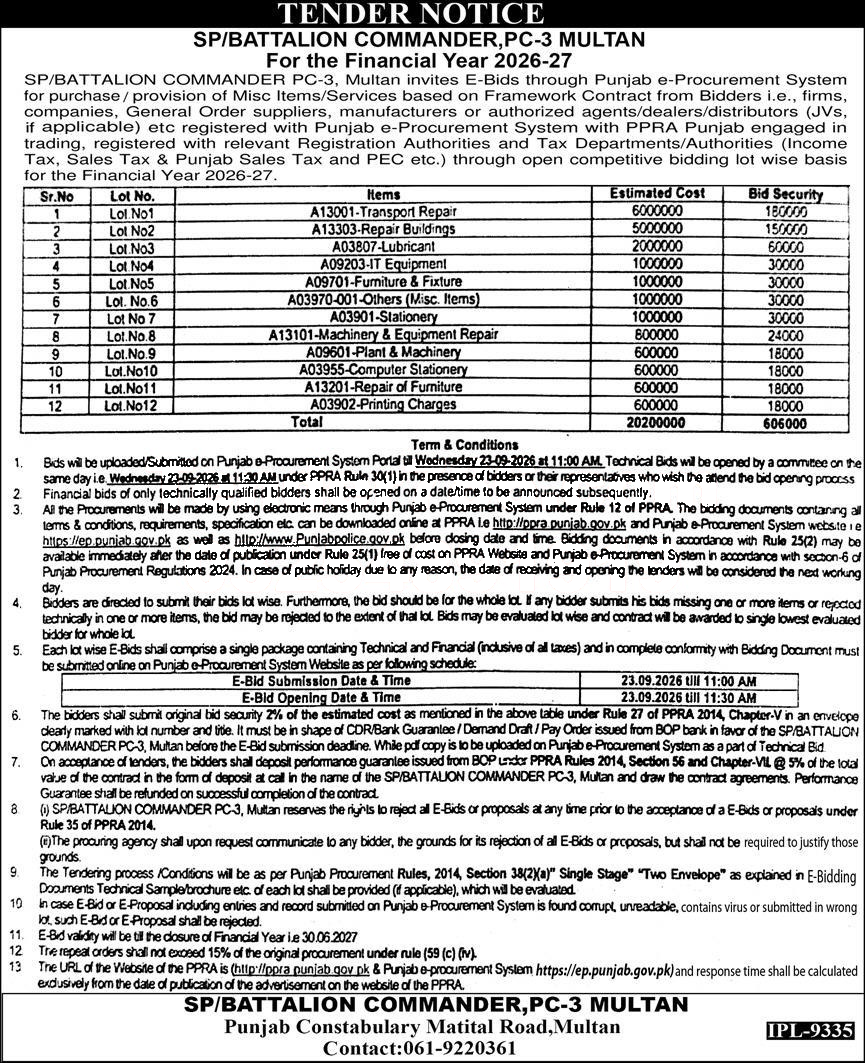 Tender Document