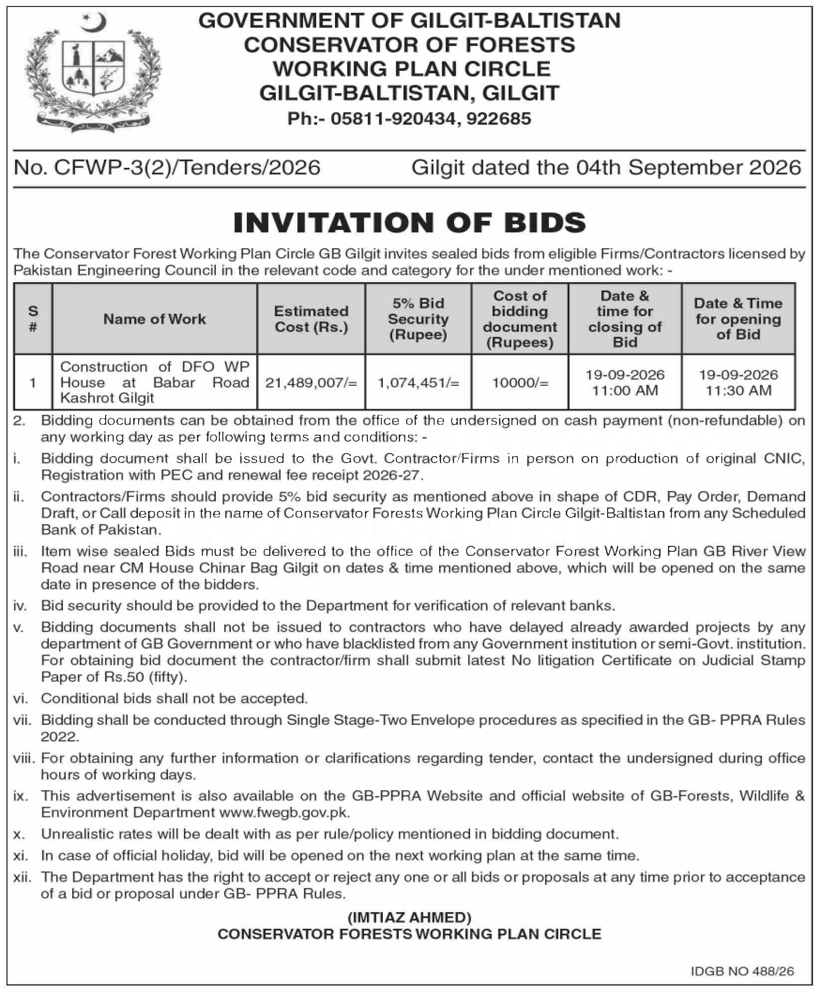 Tender Document