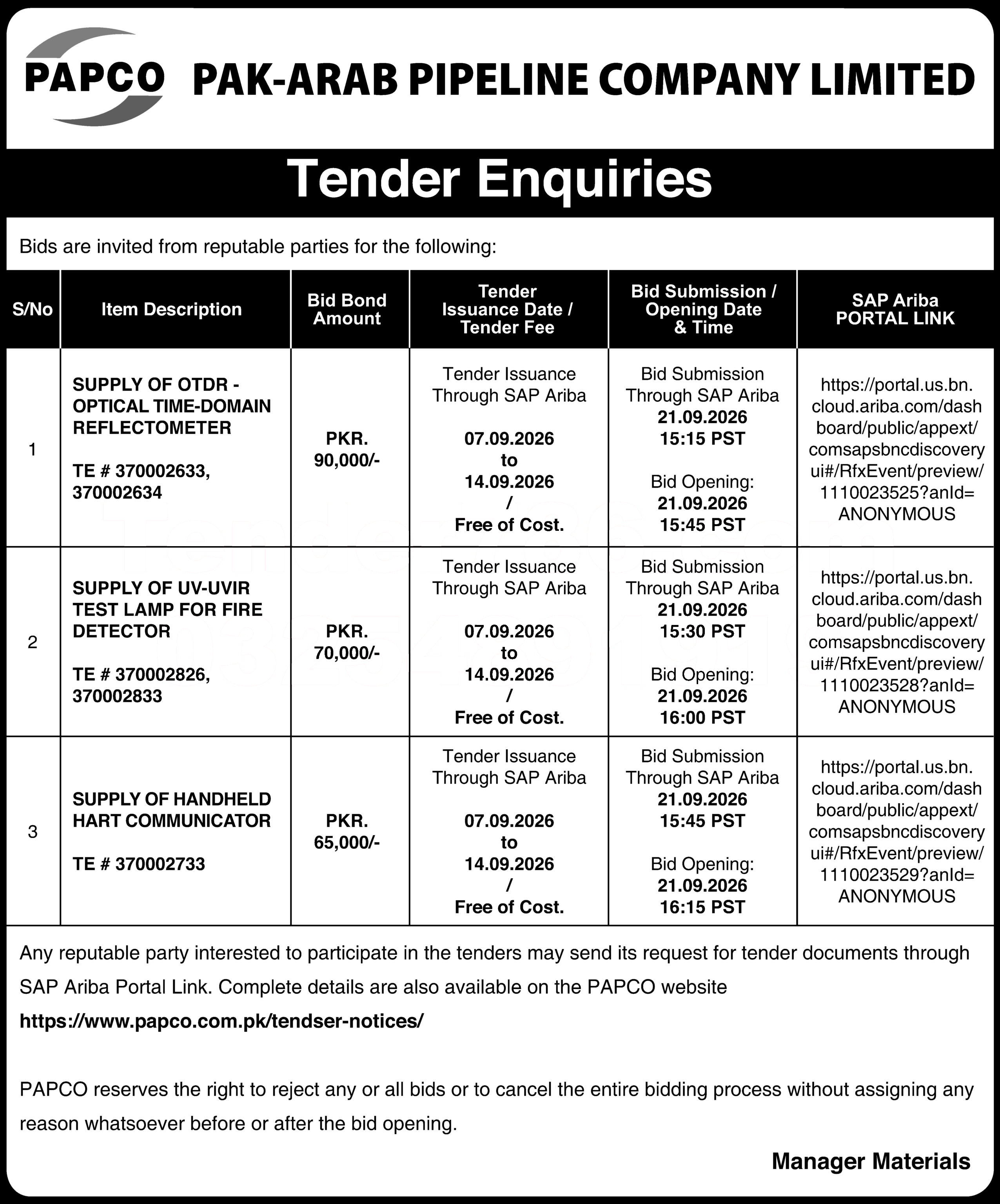 Tender Document