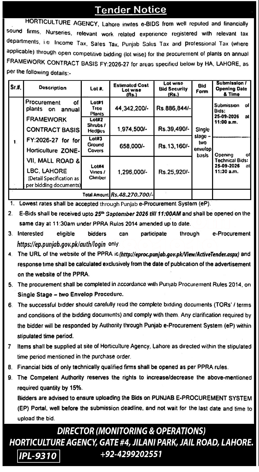 Tender Document