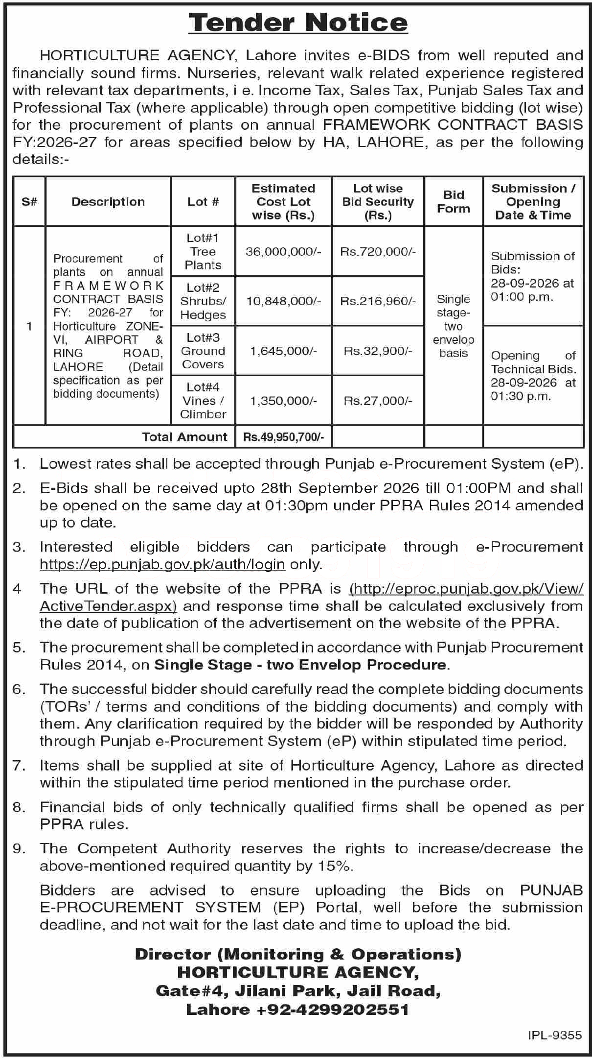 Tender Document