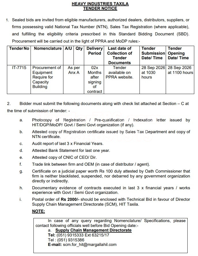 Tender Document